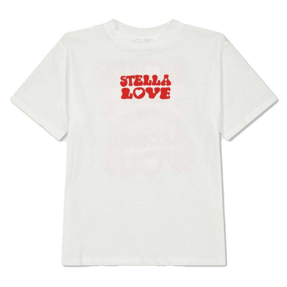 Stella McCartney Childrens/Kids Small Logo Regular T-Shirt / White/Red